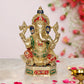 Brass Ganesh Statue Lord Ganesha Idol for Home Decor and Pooja Hindu God Ganapati Figurine (Height 14 Inch)