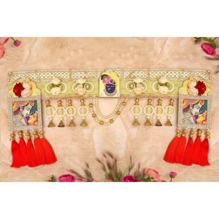 Radha Krishna Toran Bandanwaar Door Hangings For Diwali Decoration (Length: 36 Inch)
