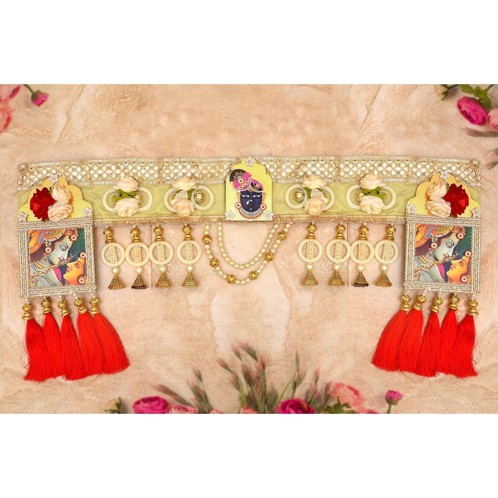 Radha Krishna Toran Bandanwaar Door Hangings For Diwali Decoration (Length: 36 Inch)