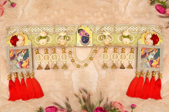 AONA Radha Krishna Toran Bandanwaar Door Hangings For Diwali Decoration 