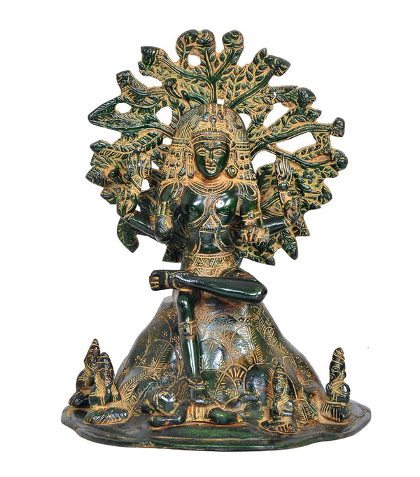 Brass Dakshinamurti Shiva Statue for Home Decor Temple Office Mandir, Height: 12 Inch