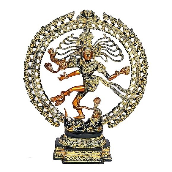 Natraj Brass Statue Nataraja - King of Dancers God Shiva for Temple Mandir Showpiece for Pooja Home Decor Gift Height 20 Inches