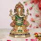 Brass Ganesh Statue Handcrafted Lord Ganesha Idol for Home Decor and Pooja Hindu God Ganapati Figurine (Height 11 Inch)