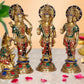 Brass Ram Darbar Statue Idol for Temple Mandir On Base | Height 12.5 Inches