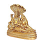 Brass Vishnu Lakshmi Idol Statue One Base Giving Blessings for Home Decor | Height : 13 Inches