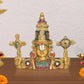 Brass Lord Tirupati Bala Ji Idol Wall Hanging Statue for Home Temple Office Decor Figurine Showpiece Multicolour (Height 9 Inch)