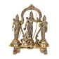 Lord Ram with Maa Sita Lord Lakshman and Lord Hanuman Ram Darbar Decorative Idol - (Brass, Height 9.4")