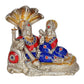 Brass Vishnu Lakshmi Idol Vishnu Lakshmi Sitting on Shesh Naag Height 6.5 Inch