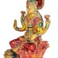 Brass MATA Lakshmi Idol Statue Figurine Decorative Showpiece for Home Office Temple Decor Gift Item Multicolour Height 7 Inches