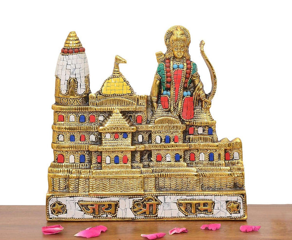Metal Ram Mandir Architectural Model (Height : 8 inch) Study Setting