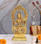 Brass Goddess Rajarajeshvari Idols, Tripura Sundari Murti, Lalita Devi, Rajarajeshwari Sculpture, Raj Rajeshvari Statue,(Height : 10.5 inch)