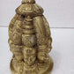 Eight Faced Shiva Head Brass Statue - Gold Height 4.8 Inch