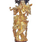 Brass Lord Krishna Idol Krishna Playing with Flutes Height 14 Inch