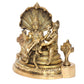 Fine Brass Maa Lakshmi with Lord Vishnu On Sheshnag Idol Statue for The Puja Temple at Home in Brass - (Height 9.5 Inch) (Gold)