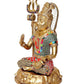 Lord Shiv ji Brass Statue Bhole Nath Idol Lord Shiva God of Destroying Evil, Ignorance, and Death (Height: 13 Inches) (Blessing Sitting Pose)