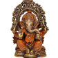 Brass Lord Ganesha Idol Ganesh Statue Sculpture for Home Decor Office Mandir Pooja Decorative Showpiece (Height 8 Inch)