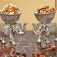 Metal Elephant Dry Fruit Bowl Showpiece Silver Polish for Home Decor Room Table & Gift Diwali,Raksha Bandhan Pack of 2 (Height 5 Inch)