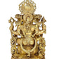 Brass Lord Ganesha Ganpati Idol Vinayak Religious Statue Murti Height 14.5 Inch