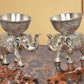 Metal Elephant Dry Fruit Bowl Showpiece Silver Polish for Home Decor Room Table & Gift Diwali,Raksha Bandhan Pack of 2 (Height 5 Inch)