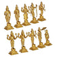 Brass Vishnu Dashavatar Statue Idol for Home Decor Temple | Diwali | Height : 9 Inches (Each) | Set of 10