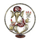 Metal Ganesha Idol in Cirle Decorative Handicraft Showpiece Ganesha Idol Table Top Beautifully Designed Home Decor Office Best for Gift Multicolour Height 16 Inches