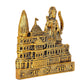 Brass Ram Mandir Architectural Model in Metal Shri Ram Birth Place, Height : 22 cm (Gold colour)