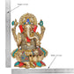 Brass Mangalkari Ganesh Statue (Height 12 Inch)