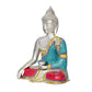 Brass Buddha Idol Buddha Statue Stone Work Multicolour Home Decor Height : 17 Inches