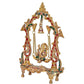 Brass Ganesha Swing Statue with Diya Statue Swing Ganesh Idol, Jhula Ganesh Murti (Height: 14 Inches)