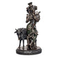 Large Krishna Idol Playing Flute On The Back Kamdhenu Cow - Statue Showpiece Murti for Home Office Height 10.5 inches