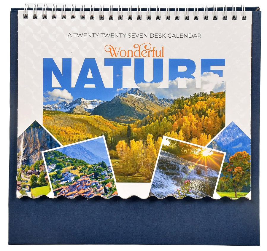 Table Top Wonderful Nature Desk Standing Calendar For Home and Office Table Calendar 2027 (Height:8.5 Inches) Craft Detail