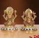 AONA Brass Lakshmi Ganesha Statue - Handcrafted