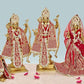 Ram Darbar with Sita Lakshman Hanuman Brass Statue in Dress Multicolor Finish, Height 20 inches