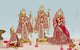 Ram Darbar with Sita Lakshman Hanuman Brass Statue in Dress Multicolor Finish, Height 20 inches