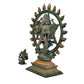 Brass Sudarshana and Narashima Statue On Base Idol for Home Decor Temple | Height : 14 inches