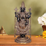 AONA brass Tirupati Balaji statue, 40 in height, ornate standing deity with raised hands