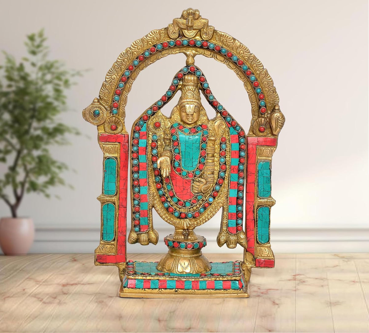 Brass Lord Tirupati Bala Ji Idol (Height 13 Inch)