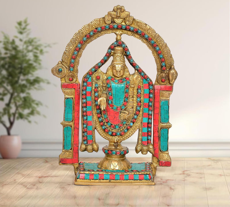 AONA Brass Lord Tirupati Bala Ji Idol 