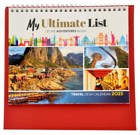 Table Calendar 2025 |My Ultimate List| Top Desk Standing Calendar For Home and Office Table Calendar |12 Months| (Size 8.5 x 9 Inch)