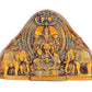 Brass Lakshmi with Two Elephant Idol Maa Lakshmi for Table Top Height 4.5 Inch