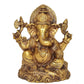 Brass Ganesha Ganpati Statue Idol Murti for Home Decor Mandir Pooja (Height : 6 inch)