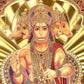 Panchmukhi Hanuman ji Poster (Gold Foil 30 cm x 20 cm)