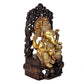 Lord Ganesh Murti Ganesha Idol Ganpati Bhagwan Brass Statue for Home Entrance Good Luck Vastu Decoration Height : 13.5 Inch