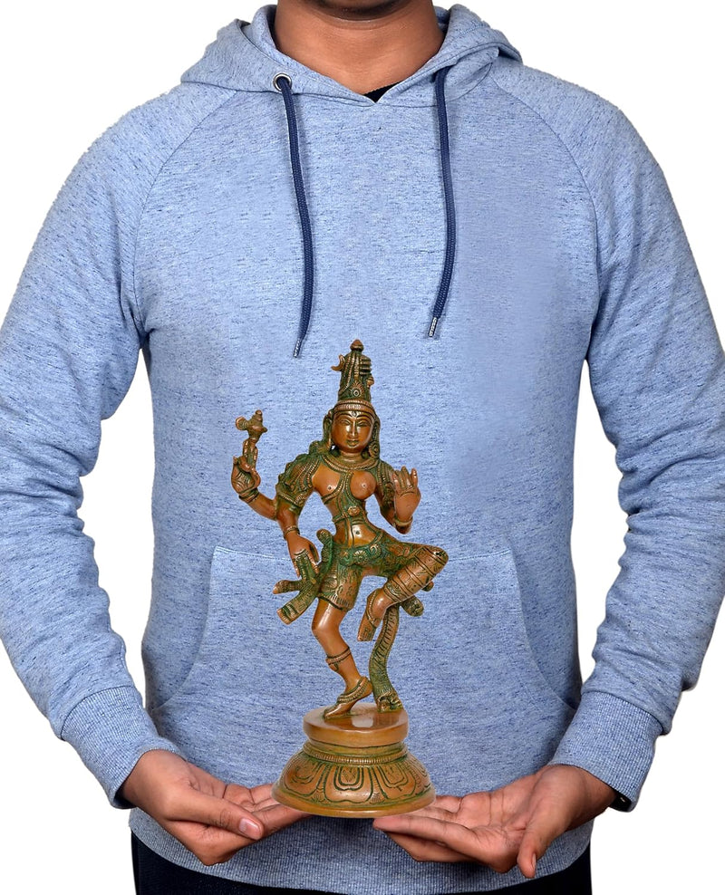 Brass Shiva and Parvati Ardhanarishvara Murti Religious Statue for Home Temple Decor (Height : 12 inch)