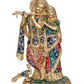 Brass Radha Krishna Idol Statue with Peacock for Home Decor Temple | Height : 11.5 inches