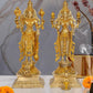 Brass Statue of Maa Lakshmi Idol and Vishnu Religious Statue Pair of Vishnu Lakshmi (Height 15 Inch)