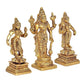 Brass Vishnu BhuDevi Sridevi Statue Idol for Home Decor Temple | Height : 6 inches (Large)