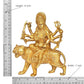 Brass Durga Maa with Lion Idol Hindu Goddess Sherawali MATA Murti MATA Rani Statue Figurine Home Temple (Height: 8 Inch) (Gold)