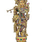 Brass Radha Krishna Kishan Murti Idol Statue Sculpture, Height : 29 inches