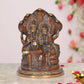 Brass Maa Lakshmi with Lord Vishnu On Sheshnag Idol Statue for The Puja Temple at Home in Brass - (Height 9 Inch) (Multicolor 1)